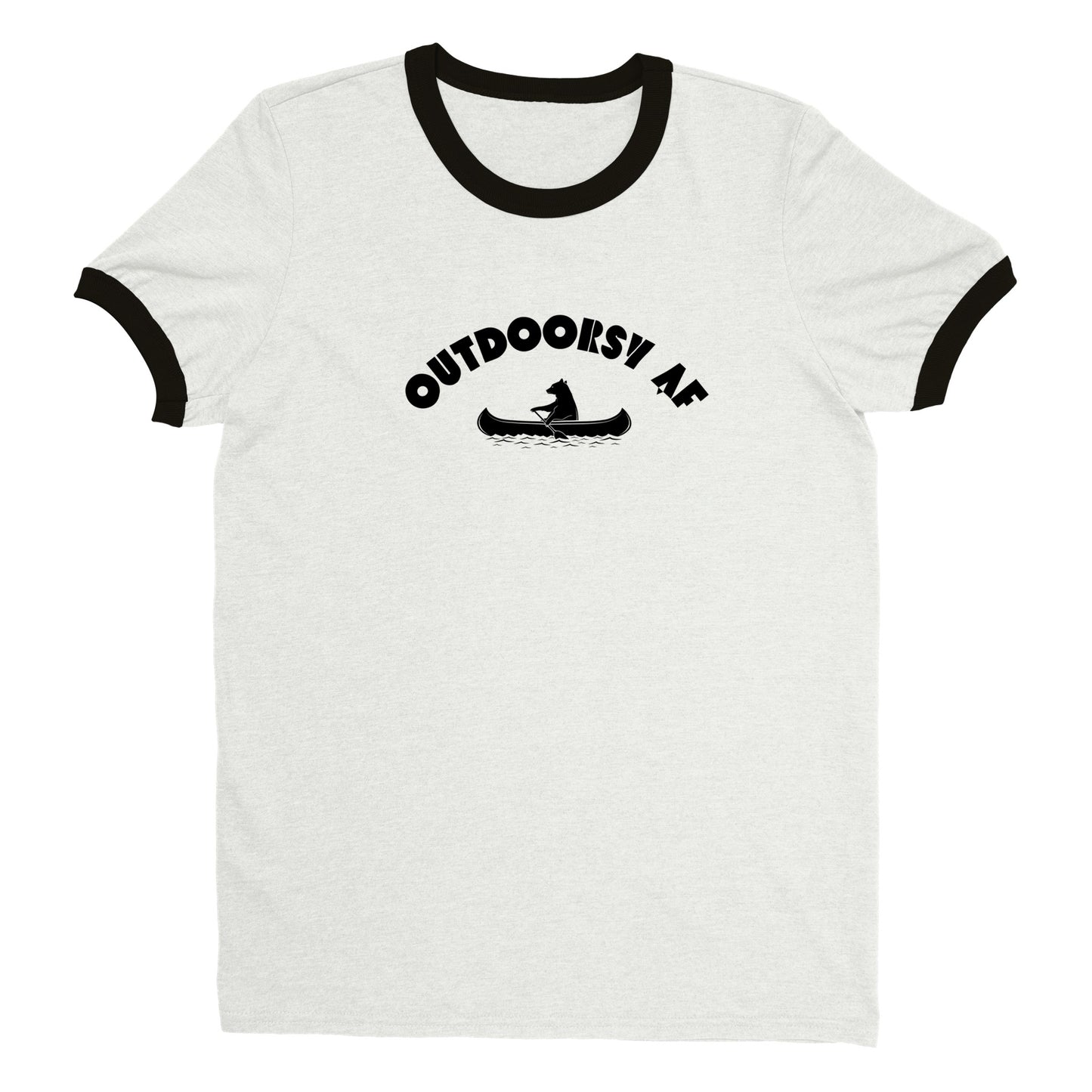 Outdoorsy AF unisex ringer tee shirt