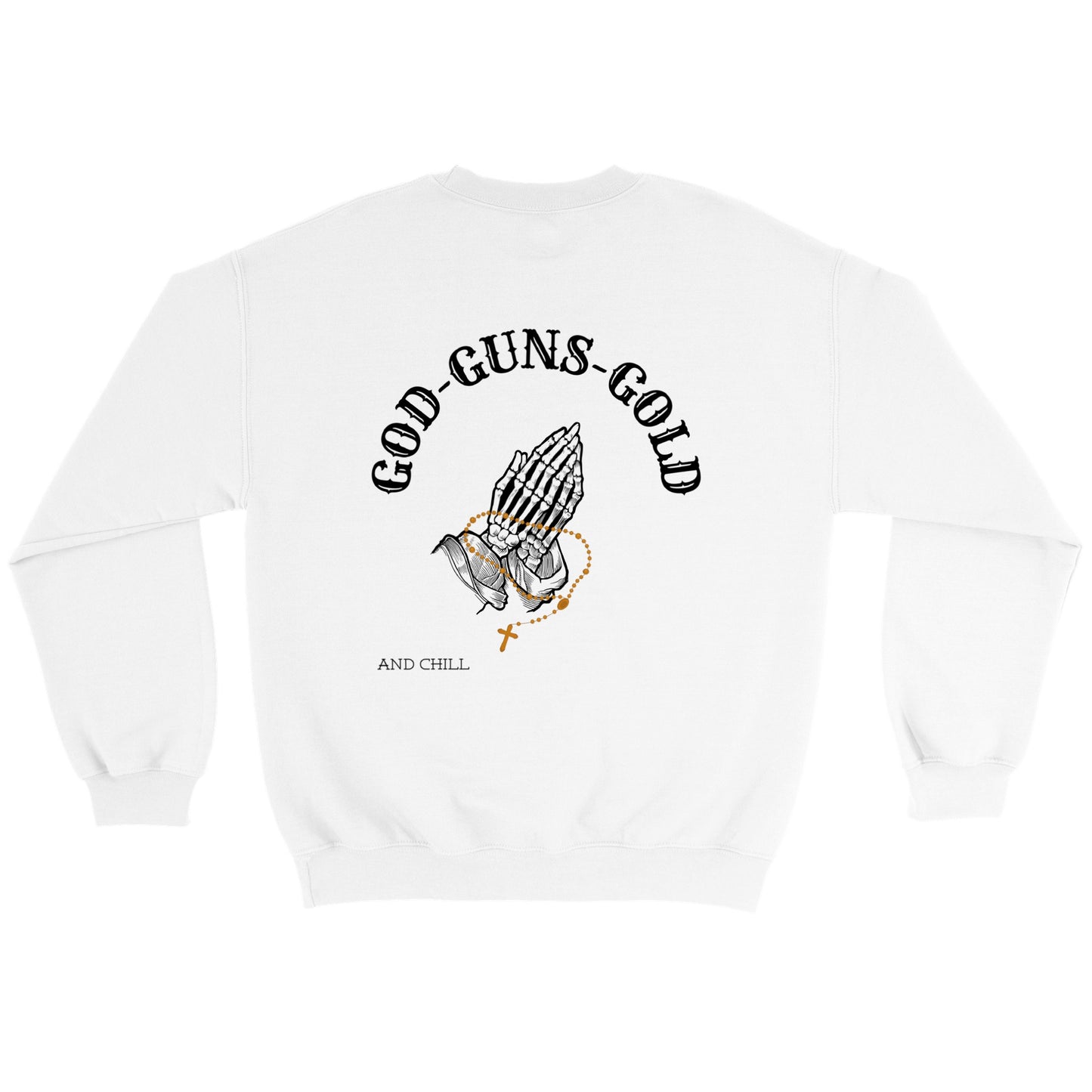 God Guns Gold Crewneck Sweater