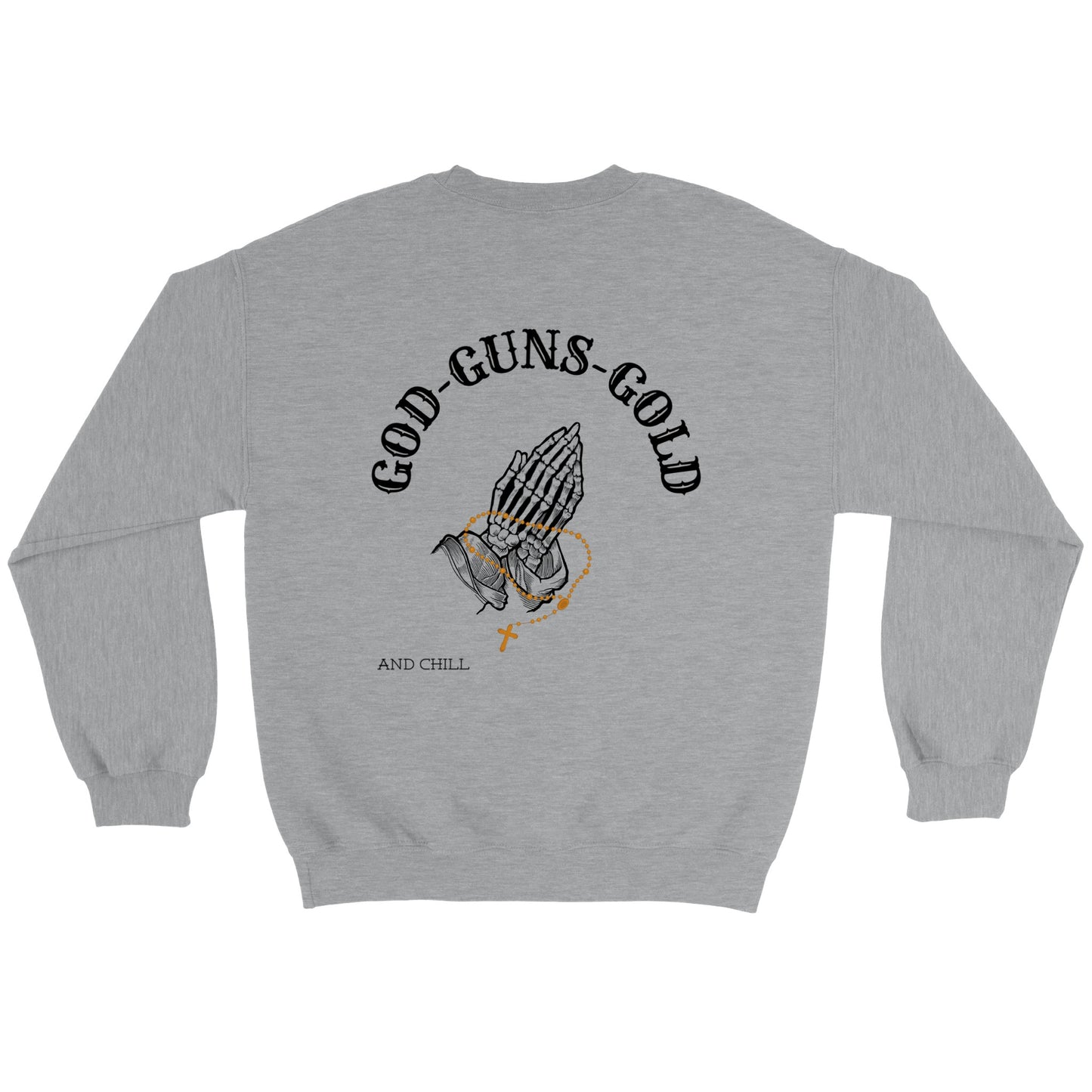 God Guns Gold Crewneck Sweater